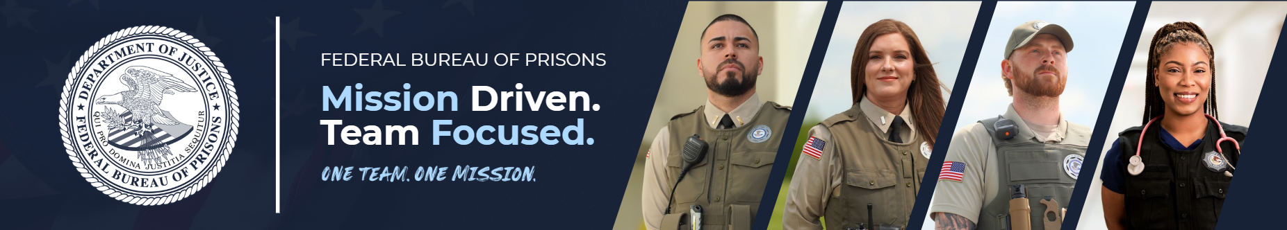 Banner of Bureau of Prisons employees.